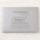 Étiquette de bougie claire minimaliste