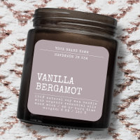 Étiquette de bougie cosmétique simple ajoutez votr