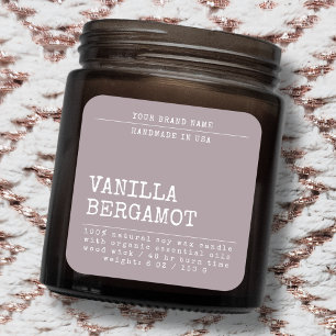 Étiquette de bougie cosmétique simple ajoutez votr