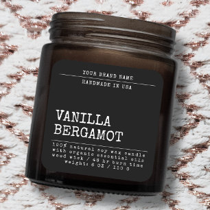 Étiquette de bougie cosmétique simple ajoutez votr