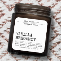 Étiquette de bougie cosmétique simple moderne ajou