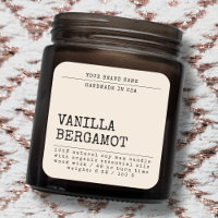 Étiquette de bougie cosmétique simple moderne ajou