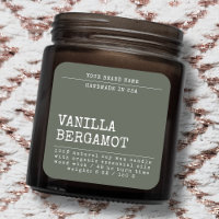 Étiquette de bougie cosmétique simple moderne ajou