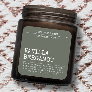 Étiquette de bougie cosmétique simple moderne ajou
