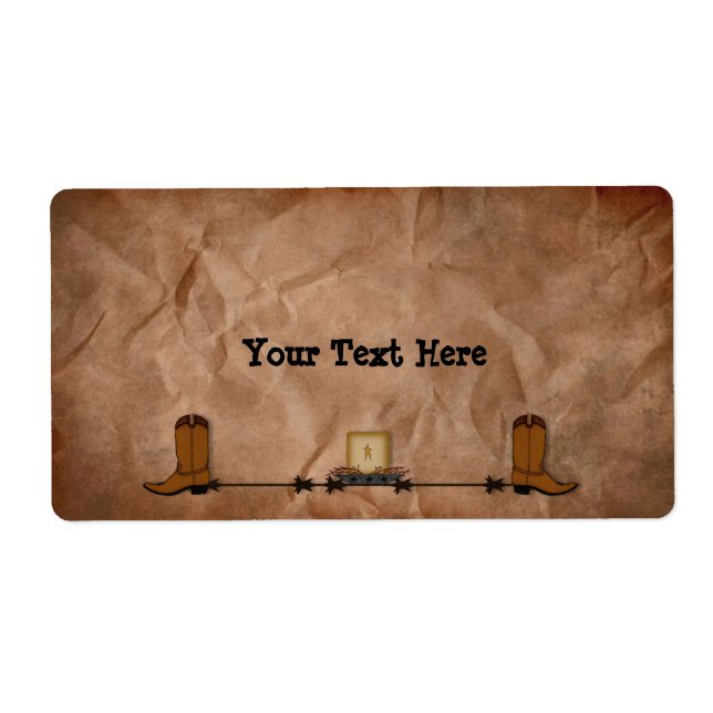 Étiquette de bougie de l'Ouest (Devant)