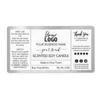 Étiquette de bougie de soja parfumé à l'encre d'ar