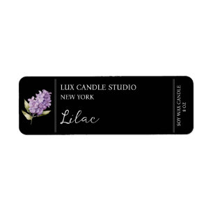 Étiquette de bougie Lilac