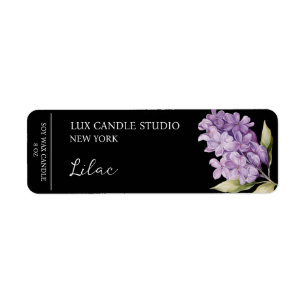 Étiquette de bougie Lilac