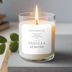 Étiquette de bougie moderne minimaliste