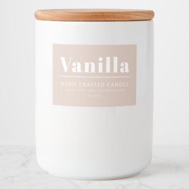 Étiquette de bougie personnalisée minimaliste (Devant)
