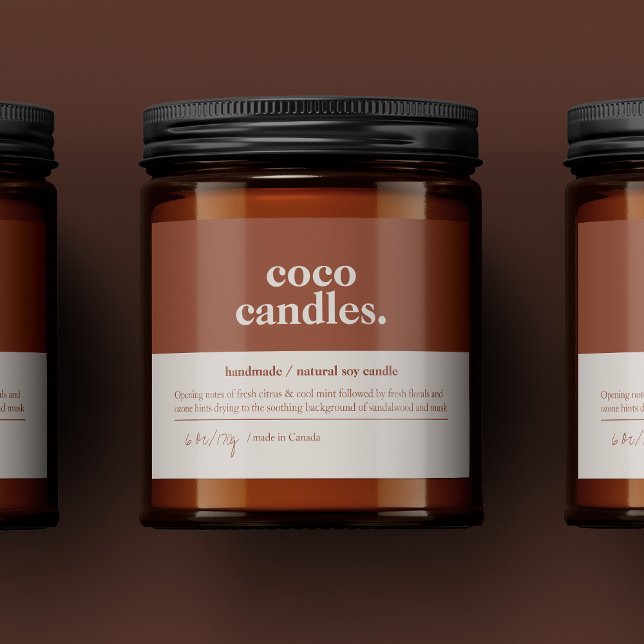 Étiquette de bougie produit (Créateur téléchargé)