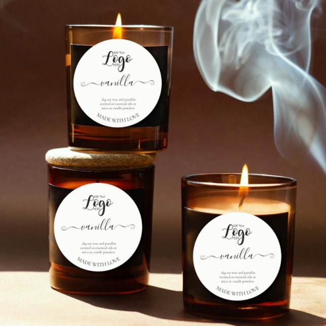Étiquette de bougies maison personnalisées (Créateur téléchargé)