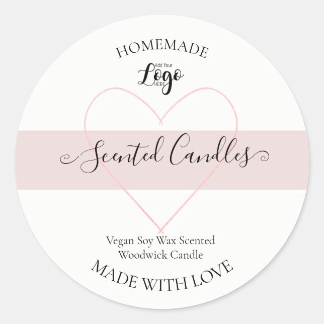 Étiquette de bougies maison personnalisées (Devant)