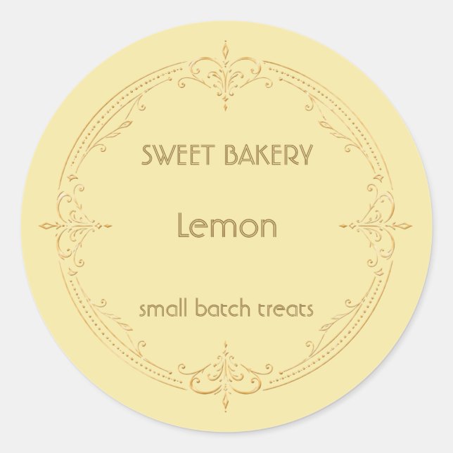 Étiquette de boulangerie de petite entreprise Lemo (Devant)