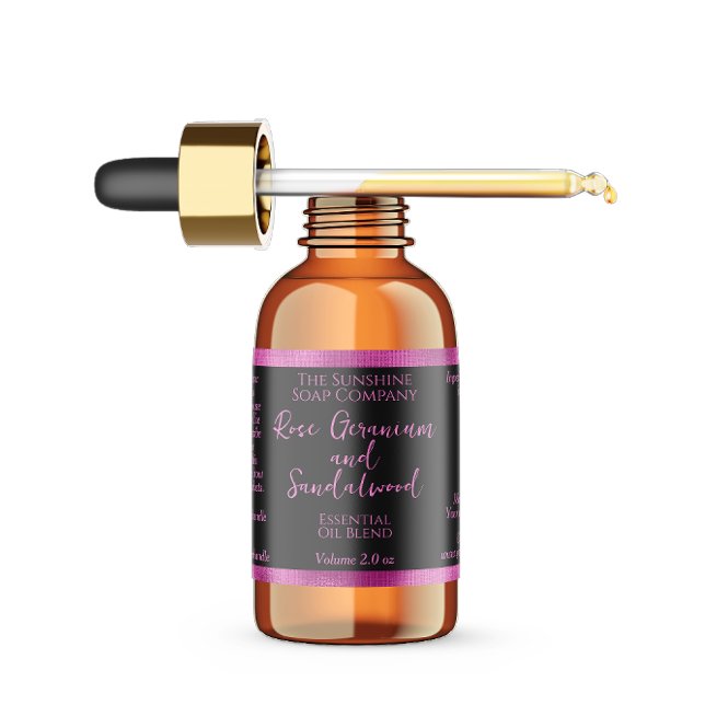 Étiquette de bouteille à goutte à eau chaude rose  (Créateur téléchargé)