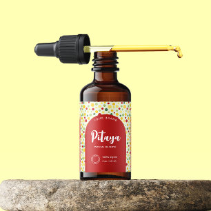 Étiquette de bouteille à goutte à goutte cosmétiqu