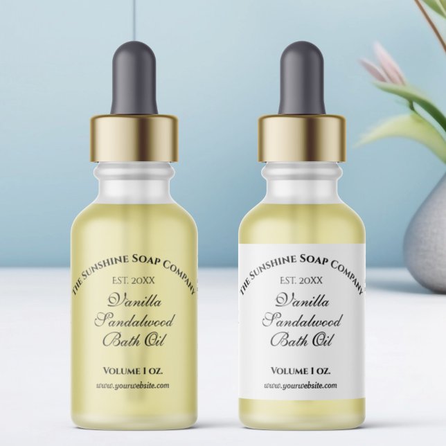 Étiquette de bouteille à goutte étanche blanc 1,5  (Créateur téléchargé)