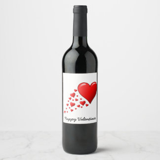Étiquette de bouteille à vin de Saint-Valentin (8,