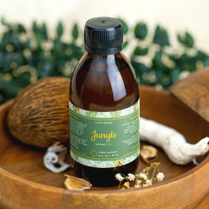 Étiquette de bouteille cosmétique Jungle Feuille G