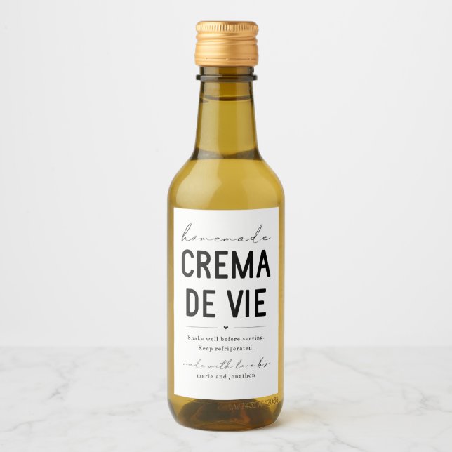 Étiquette de bouteille Crema de Vie Eggnog fait ma (Devant)