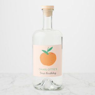 Étiquette de bouteille d'alcool Little Cutie Orang