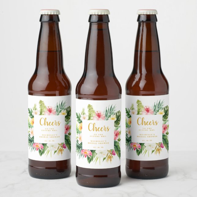Étiquette de bouteille de bière tropicale pour la  (Bouteilles)
