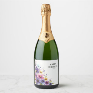 étiquette de bouteille de champagne cascade de fle