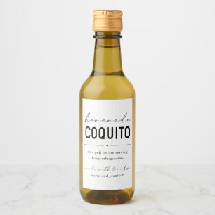 Étiquette de bouteille de coquito fait maison