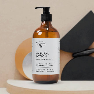 Étiquette de bouteille de cosmétique de soins de l
