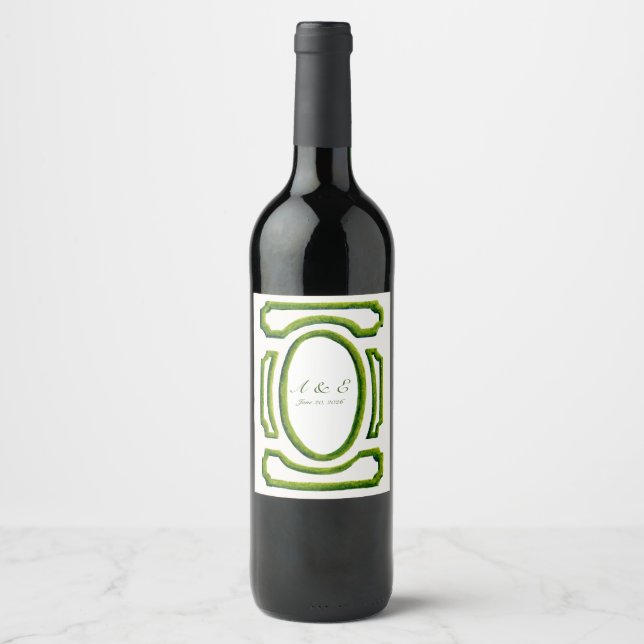 Étiquette de bouteille de couverture de jardin aqu (Devant)