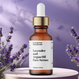 Étiquette de bouteille de gouttelettes de cosmétiq