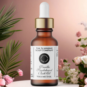 Étiquette de bouteille de gouttelettes de cosmétiq