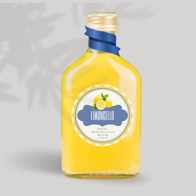 Étiquette de bouteille de Limoncello fait maison a (Créateur téléchargé)