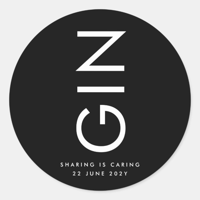 Étiquette de bouteille de liqueur à monogramme géa (Devant)