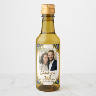 Étiquette de bouteille de mariage Texas Bluebonnet