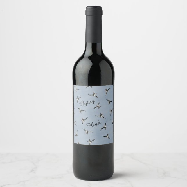 Étiquette de bouteille de pélican à atterrissage s (Devant)