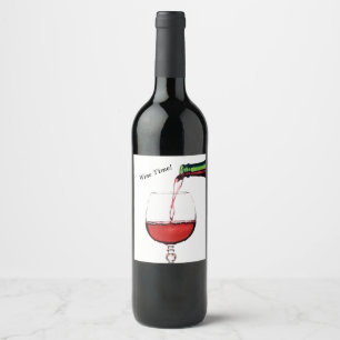 Étiquette de bouteille de vin