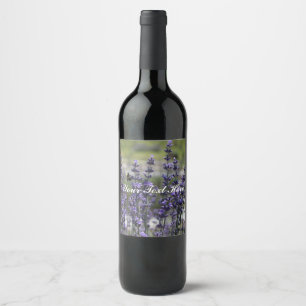 Étiquette de bouteille de vin de lavande