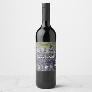 Étiquette de bouteille de vin de lavande