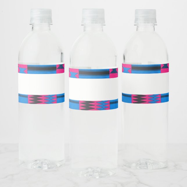 Étiquette de bouteille d'eau à motif africain (Bouteilles)