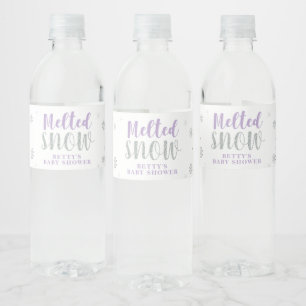 Étiquette de bouteille d'eau Baby shower de fille 