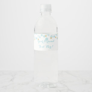 Étiquette de bouteille d'eau Baby shower de points