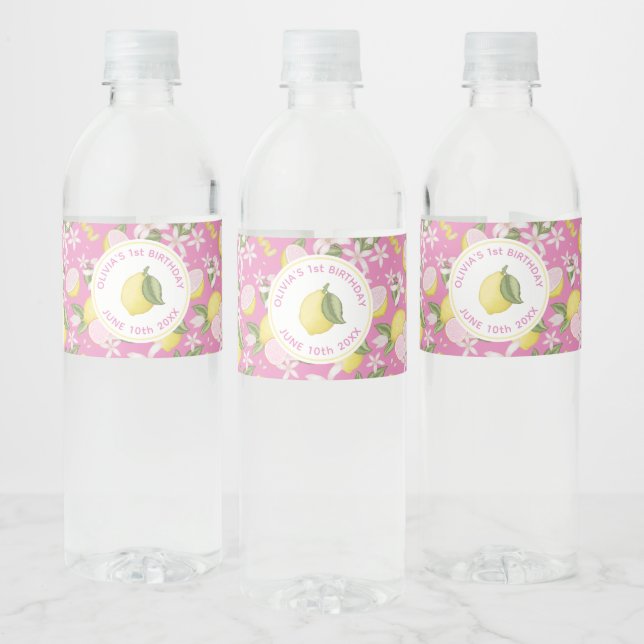 Étiquette de bouteille d'eau d'anniversaire de lim (Bouteilles)