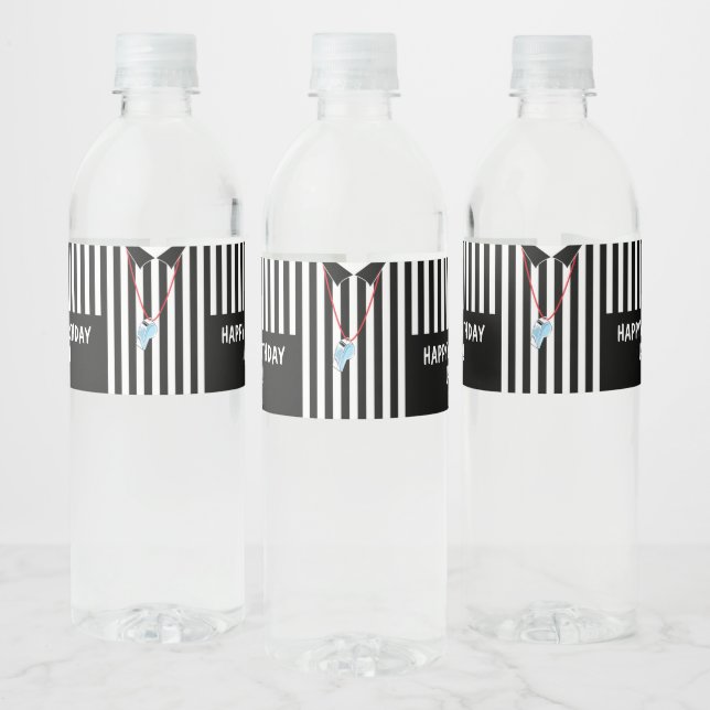 Étiquette de Bouteille d'Eau d'Arbitre Sportif ave (Bouteilles)