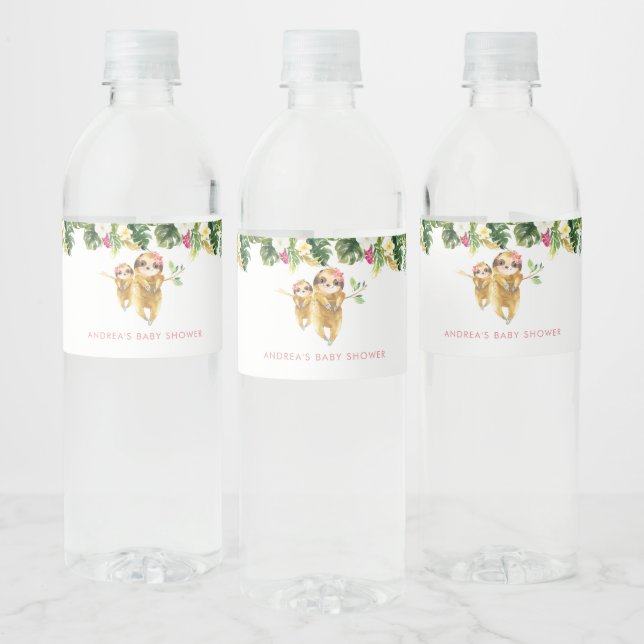 Étiquette de bouteille d'eau de Baby shower de fen (Bouteilles)
