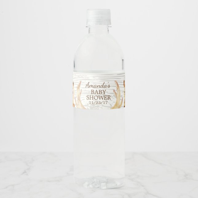 Étiquette de bouteille d'eau de Baby shower neutre (Devant)
