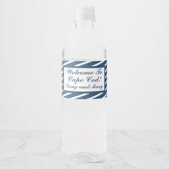 Étiquette de bouteille d'eau de bienvenue (Devant)