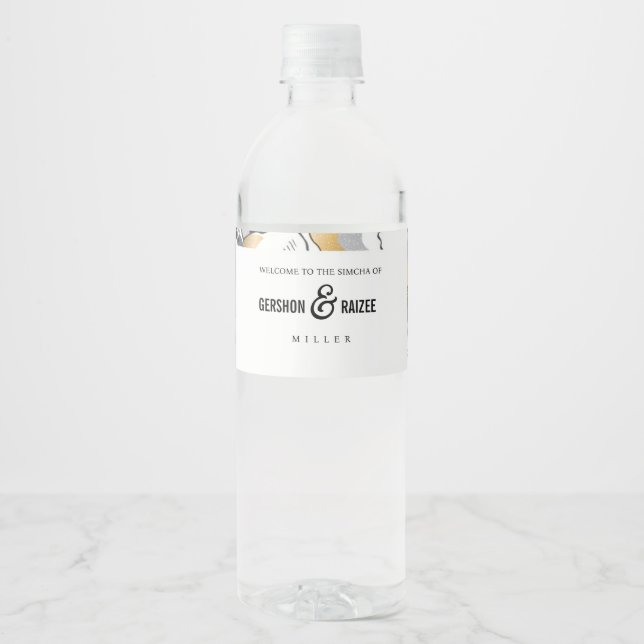 Étiquette de bouteille d'eau de fleur (Devant)