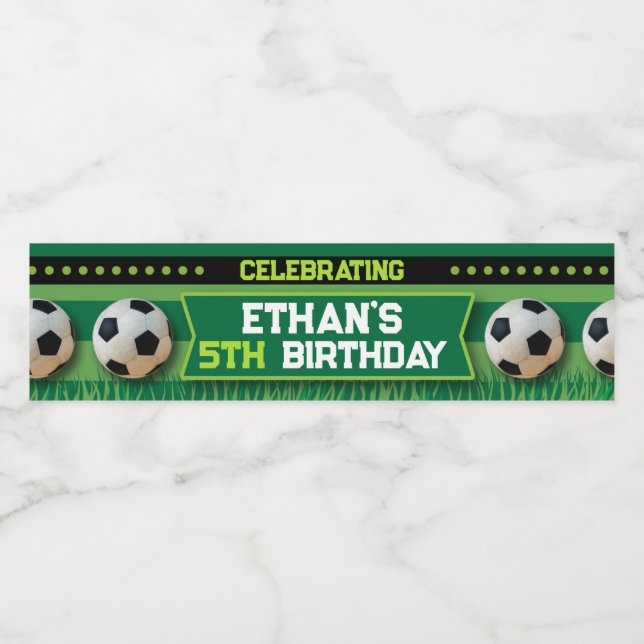 Étiquette de bouteille d'eau de football (Étiquettes simples)
