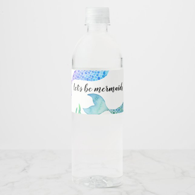 Étiquette de bouteille d'eau de la fête de la sirè (Devant)